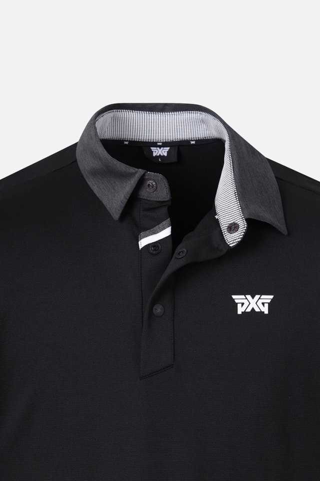 PXG 남성 여름 컬러 블록 카라 숏 슬리브 티셔츠(3color)
