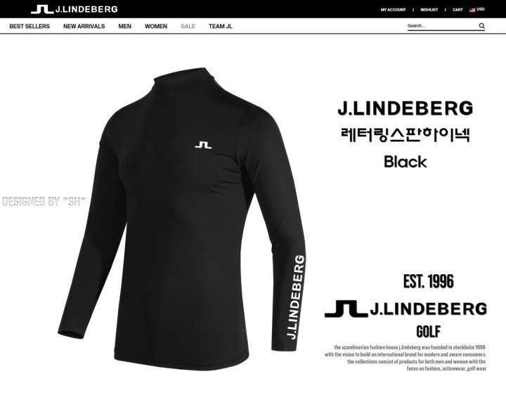 제이린드버그 레터링 스판하이넥 쿨이너(2color)
