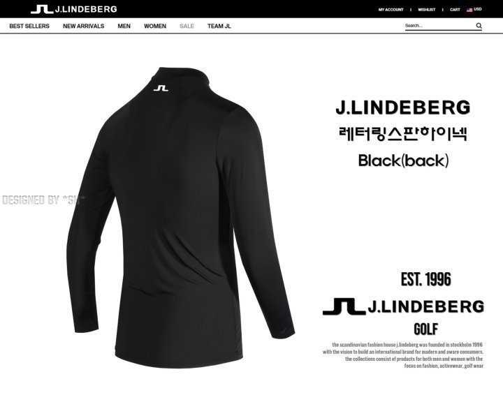 제이린드버그 레터링 스판하이넥 쿨이너(2color)