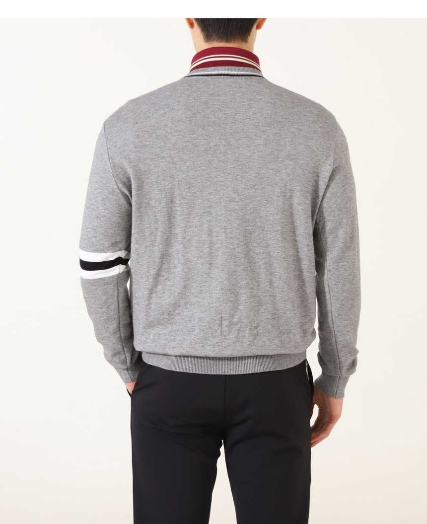 말본 수입 남성 라운드 넥 로고 니트(2color)