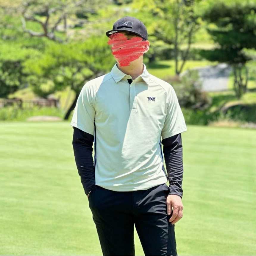 PXG 맨즈 썸머 쿨 슬리브 레이어드 카라 긴팔 티셔츠(2color)