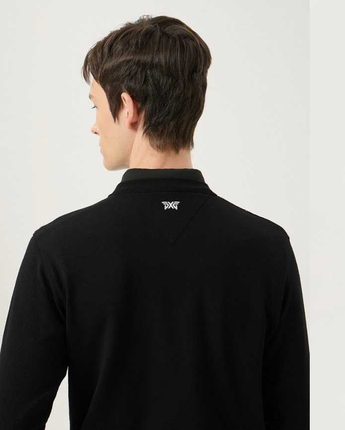PXG 남성 패턴 라운드 풀오버 니트