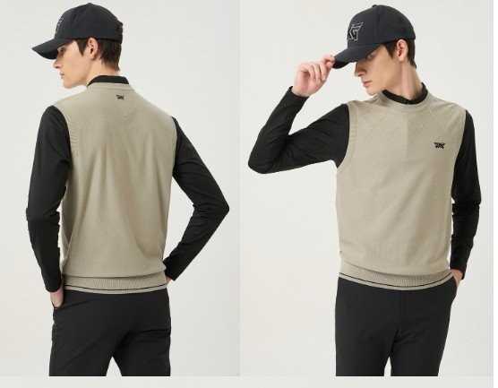 PXG 남성 라운드 넥 니트 베스트(2color)