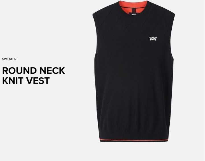 PXG 남성 라운드 넥 니트 베스트(2color)
