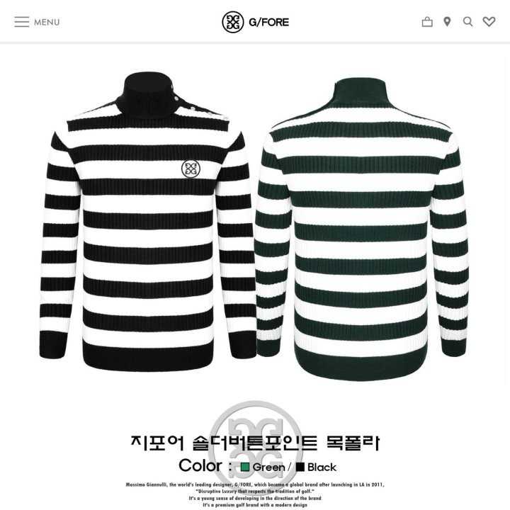 지포어 숄더버튼 포인트 목폴라(2color)