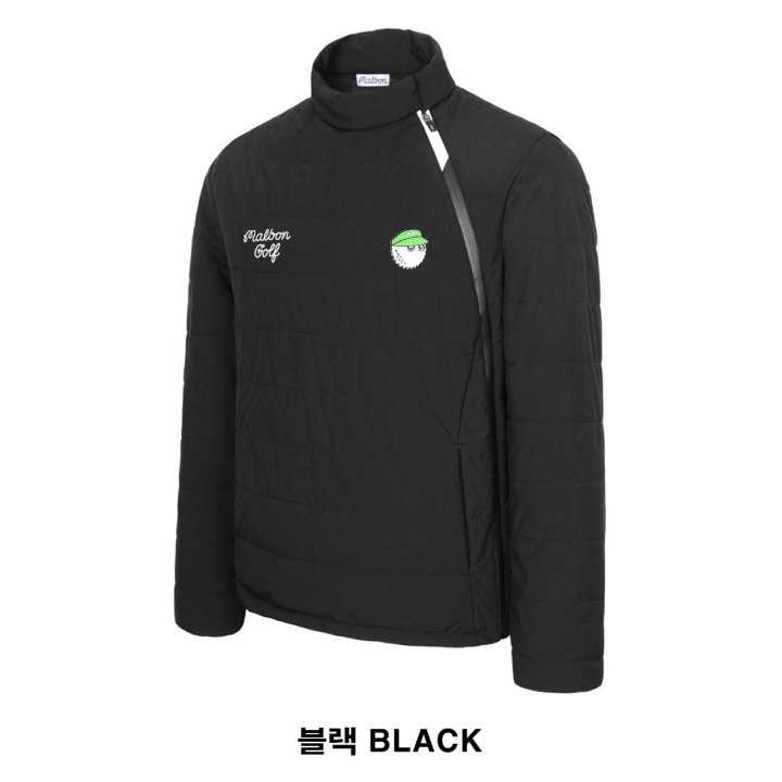 말본 모크넥 풀집업 패딩 맨투맨(2color)