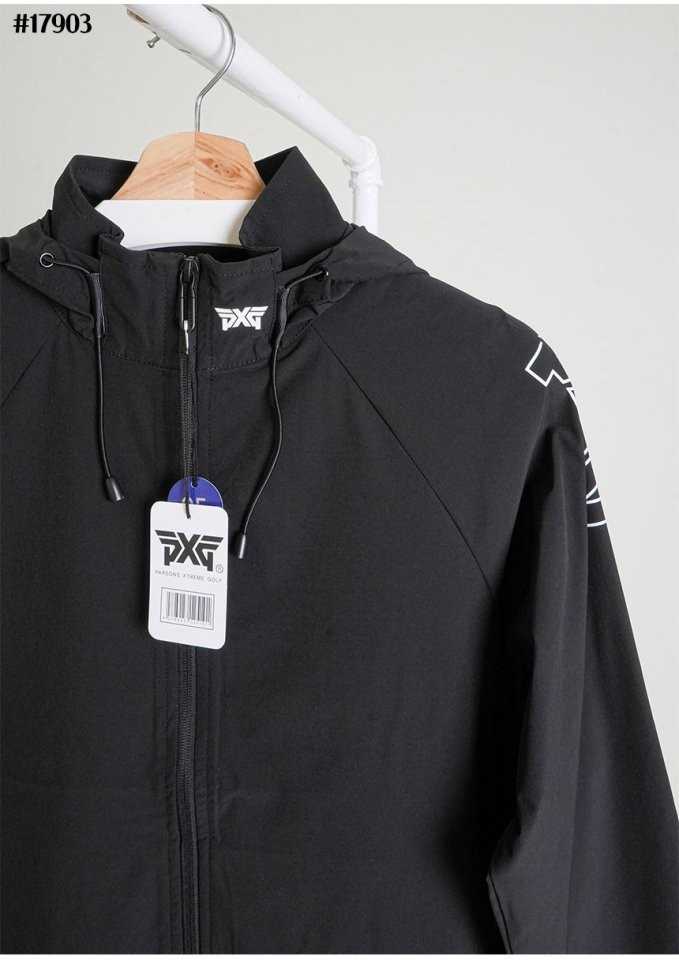 PXG 남성 우븐 하이넥 후드 풀집업 자켓(2color)