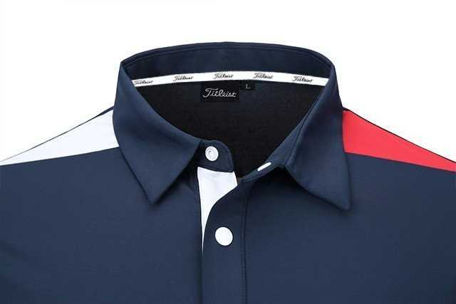 타이틀리스트 남성 어깨 배색 긴팔 카라티(3color)