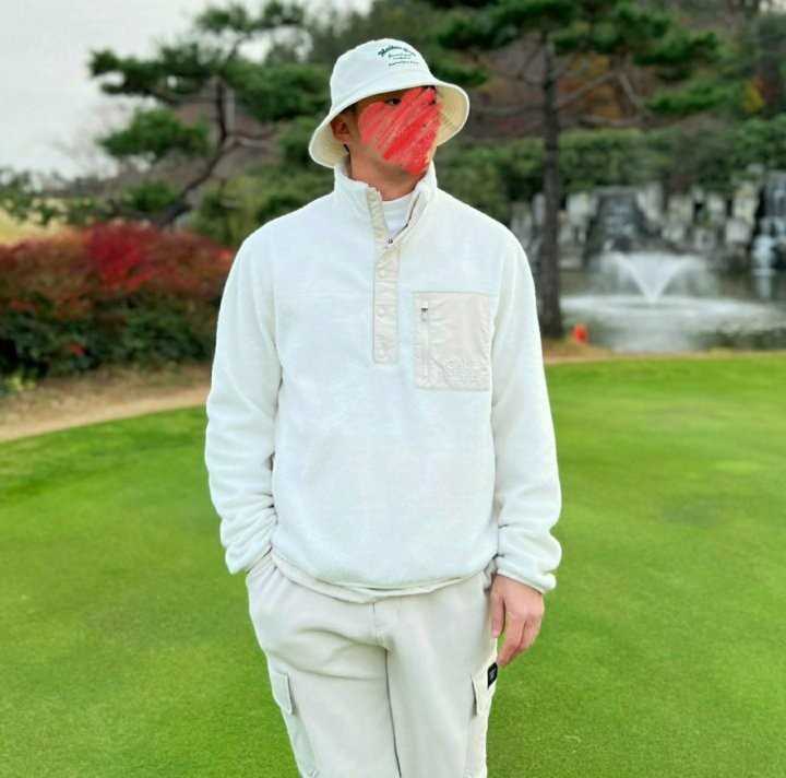 말본 남성 플리스 하프집업 티셔츠(2color)