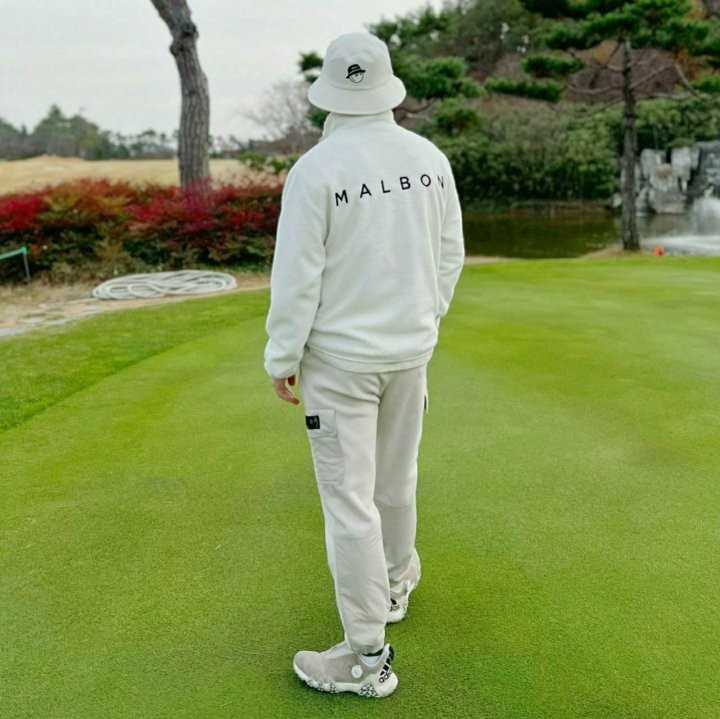 말본 남성 플리스 하프집업 티셔츠(2color)