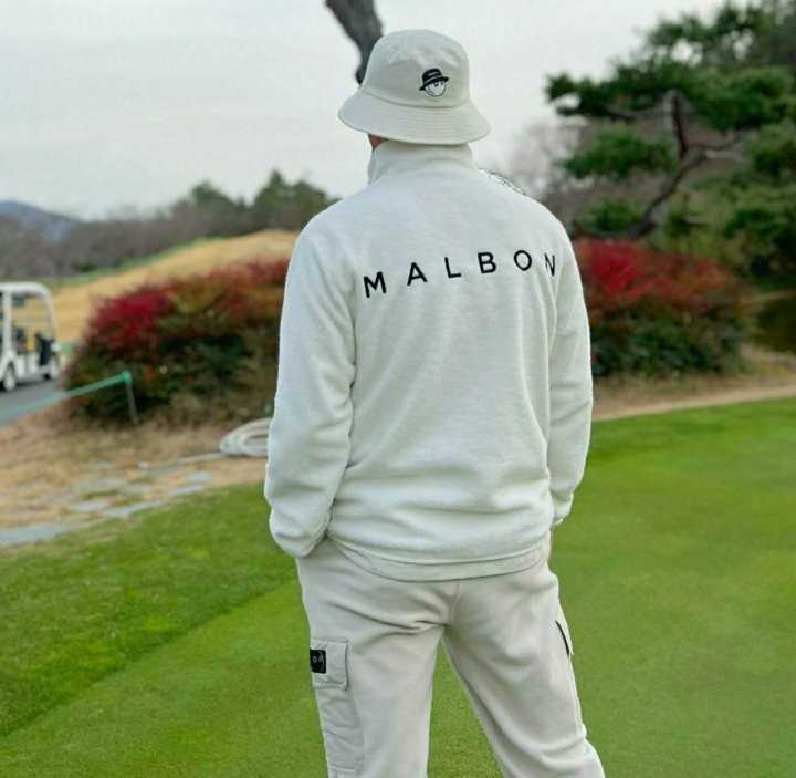 말본 남성 플리스 하프집업 티셔츠(2color)