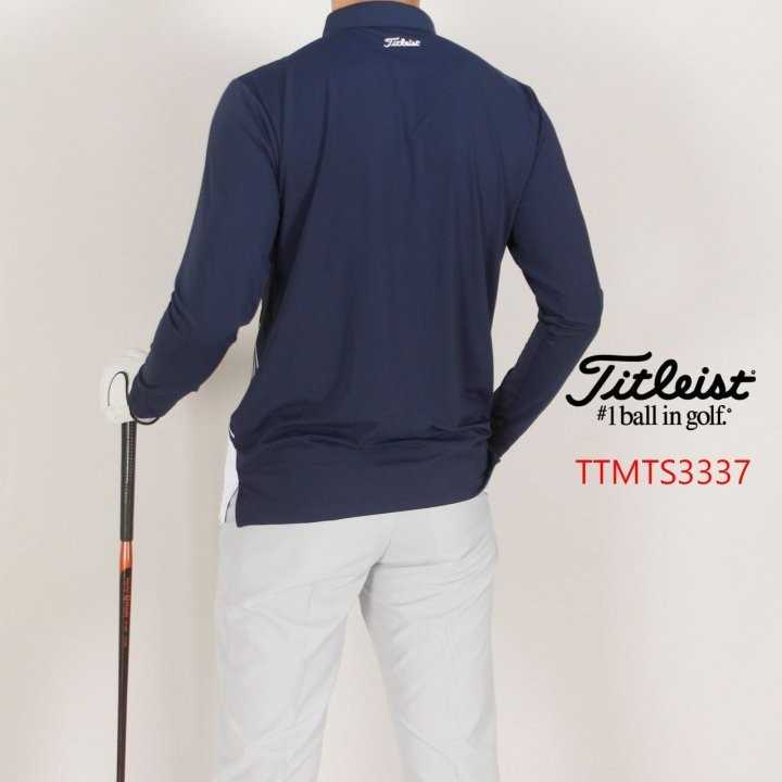 타이틀리스트 남자 TTMTS3337 사선크랙 긴팔 카라티(2color)