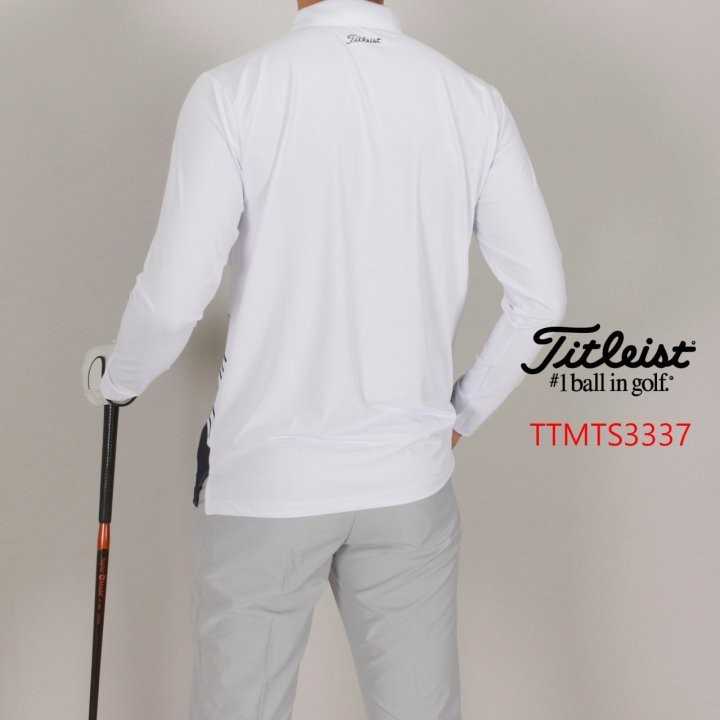 타이틀리스트 남자 TTMTS3337 사선크랙 긴팔 카라티(2color)