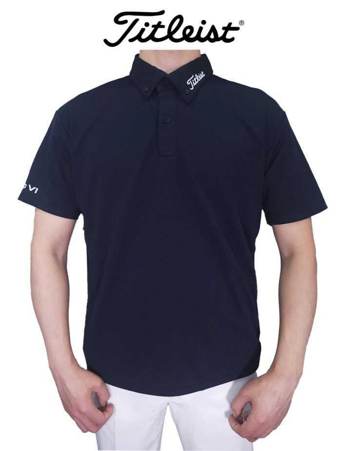 타이틀리스트 남성 버튼다운카라 로고 PRO v1 투어퍼포먼스 PK셔츠(3color)