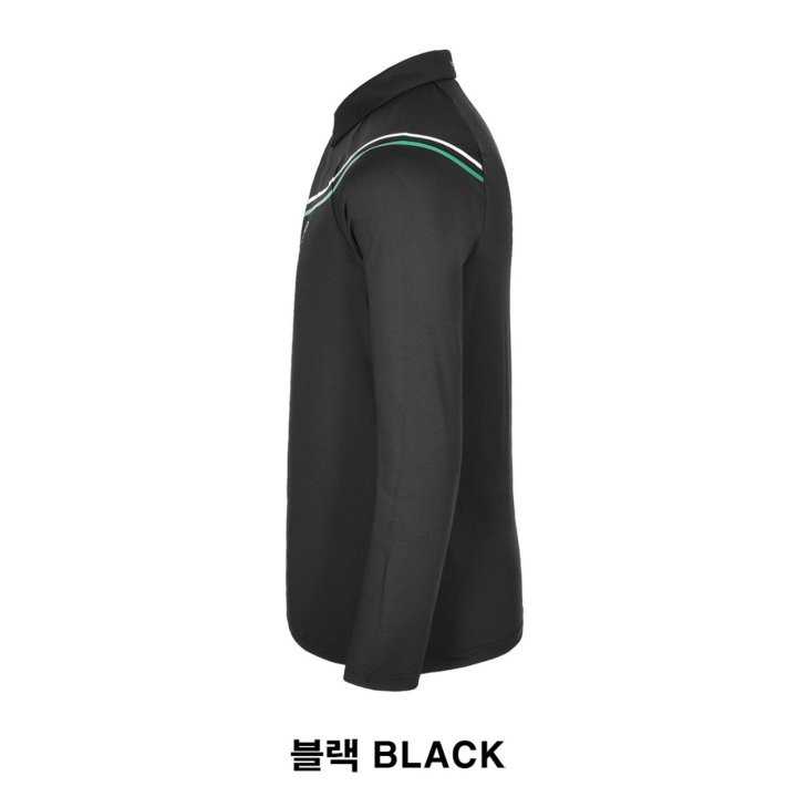 지포어 남성 자수로고 라인 긴팔 카라티(2color)