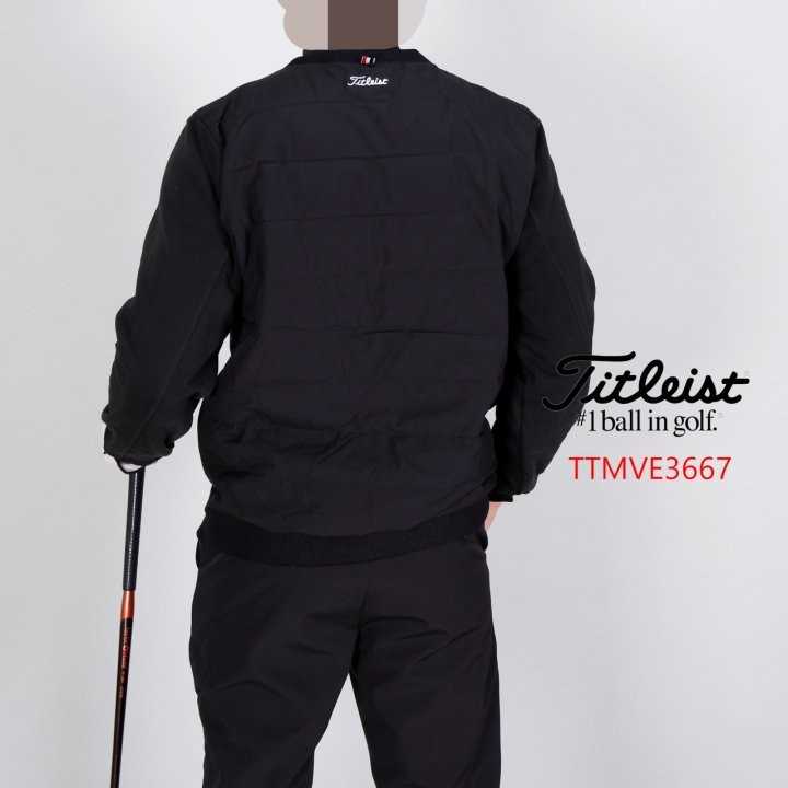 타이틀리스트 남자 TTMVE3667 포인트지퍼 패딩 맨투맨(2color)