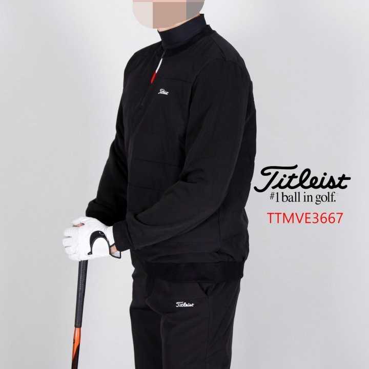 타이틀리스트 남자 TTMVE3667 포인트지퍼 패딩 맨투맨(2color)