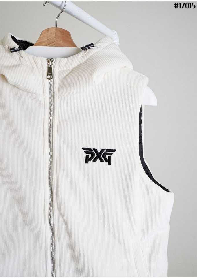 PXG 코듀로이 푸퍼 다운 후드 베스트(3color)