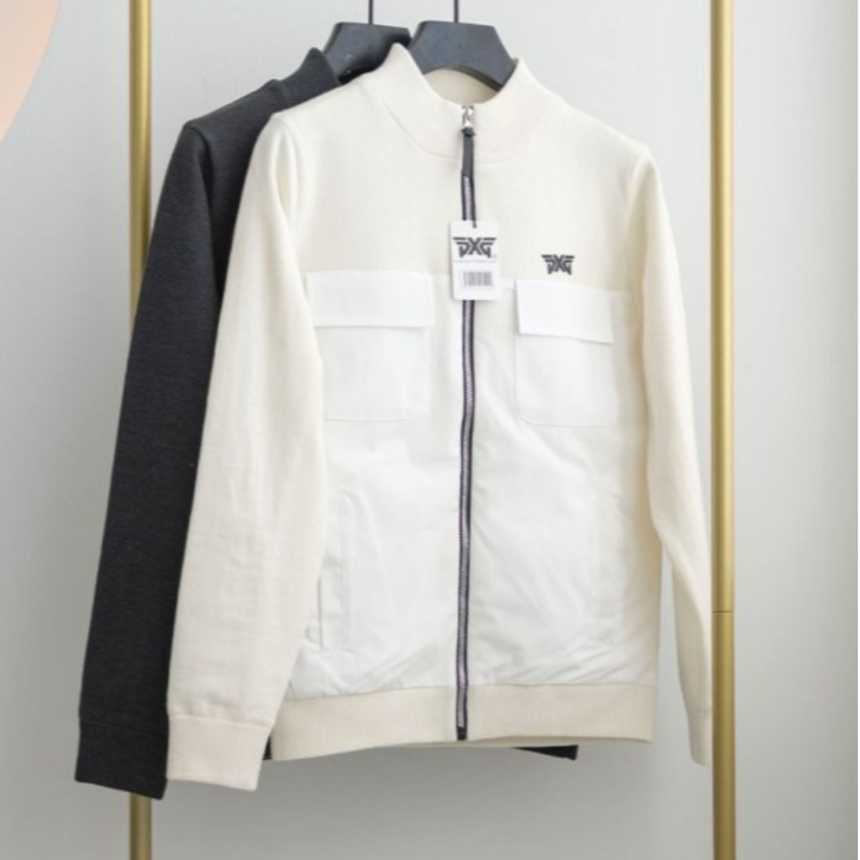 PXG 수입고급 가슴 포켓 니트 집업 자켓(2color)