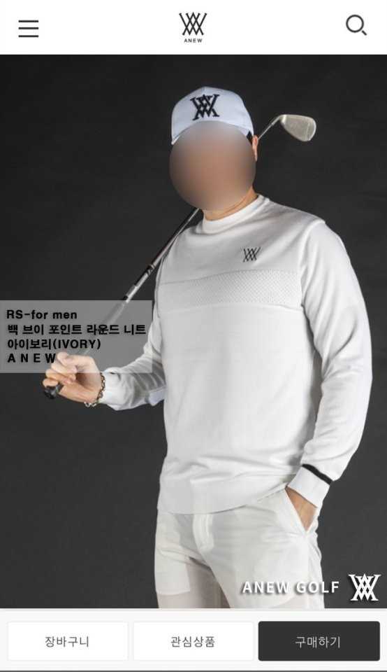 어뉴 남성 백 브이 포인트 라운드 니트(2color)
