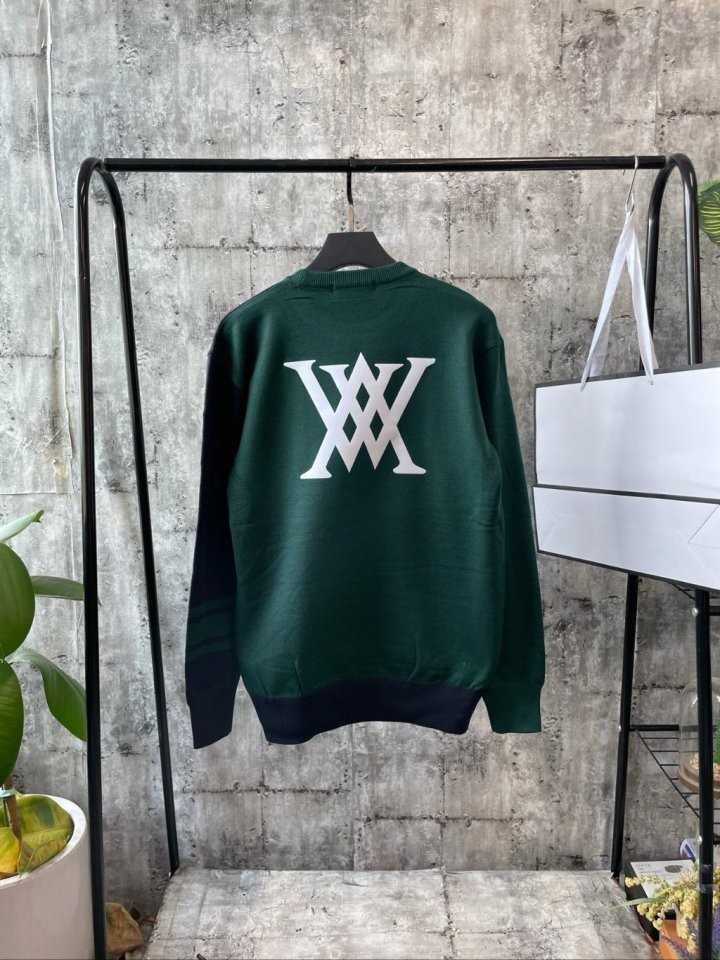 어뉴 남성 AN사선배색 로고니트(2color)