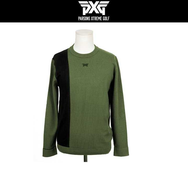 PXG 사이드 한줄배색 니트라운드(2color)
