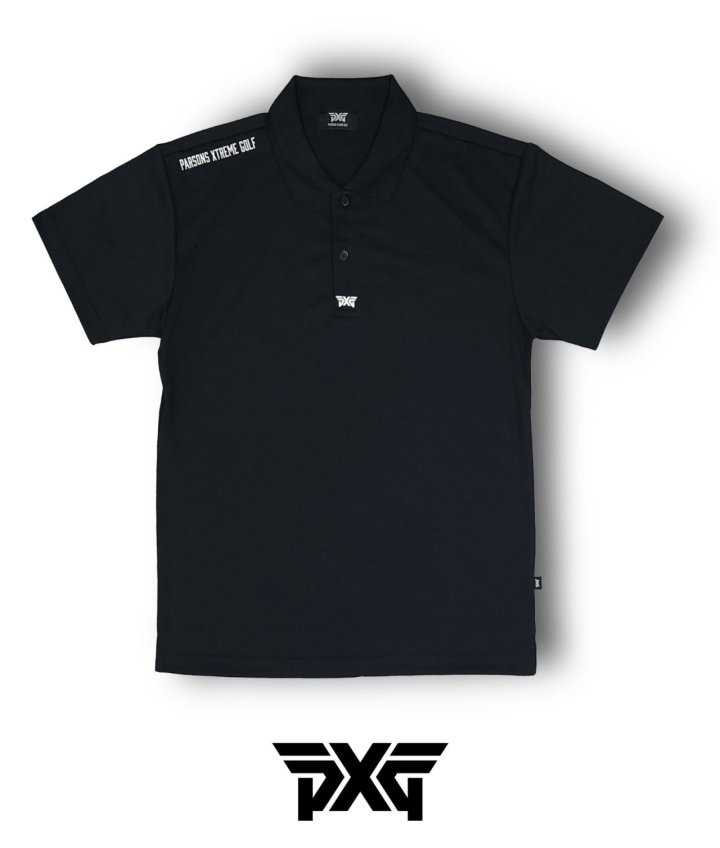 PXG 남성 미니 센터로고 숄더라인 레터링 퍼포먼스 드라이핏 PK셔츠(2color)