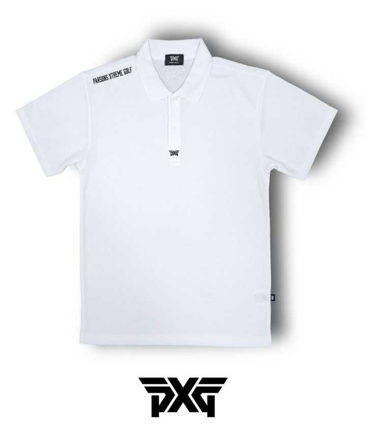 PXG 남성 미니 센터로고 숄더라인 레터링 퍼포먼스 드라이핏 PK셔츠(2color)