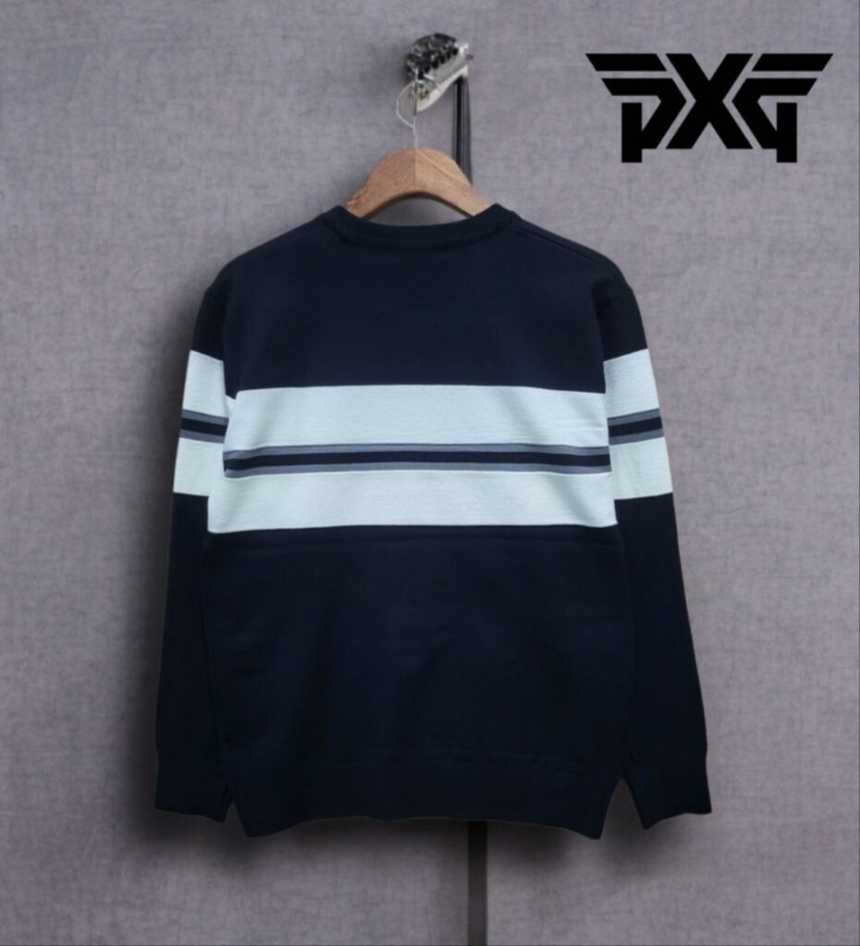 PXG 남성 가슴 3라인 자수 라운드니트(3color)