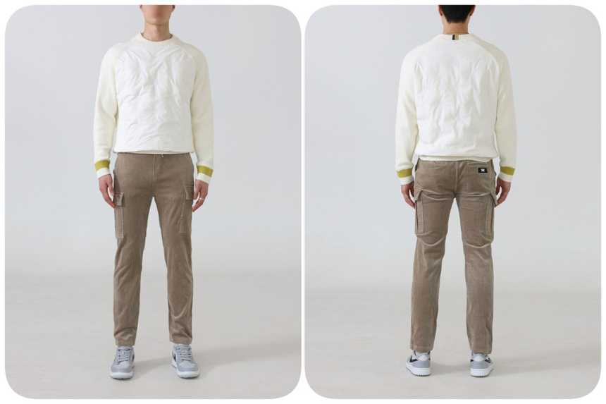 지포어 수입고급 하이드리브 니트 구스다운 아우터