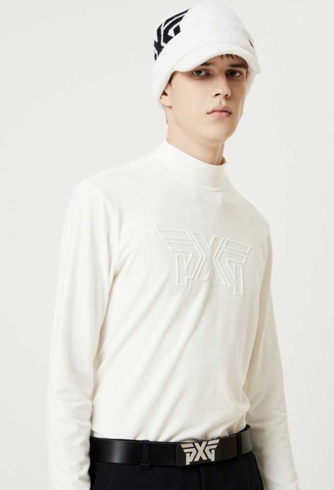 PXG 겨울 기모 모크 넥 롱슬리브 티셔츠(2color)
