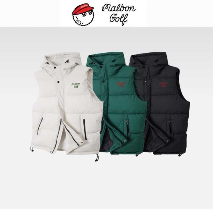 말본 후드로고 패딩 조끼(3color)