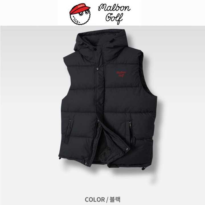 말본 후드로고 패딩 조끼(3color)