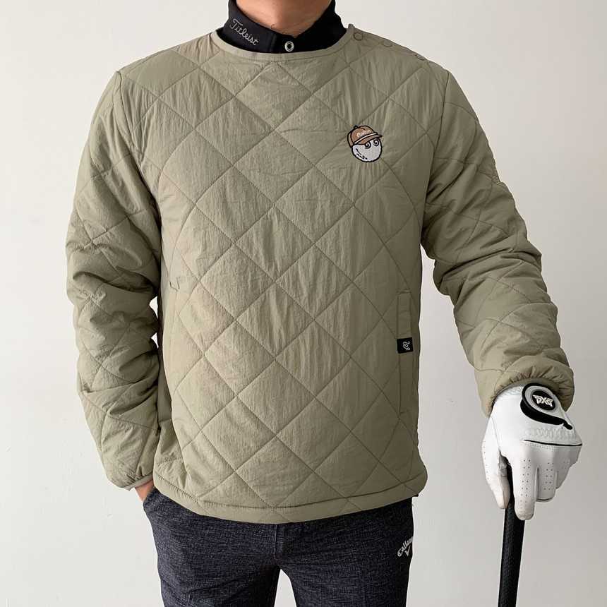 말본 패딩 옆 단추 맨투맨(2color)