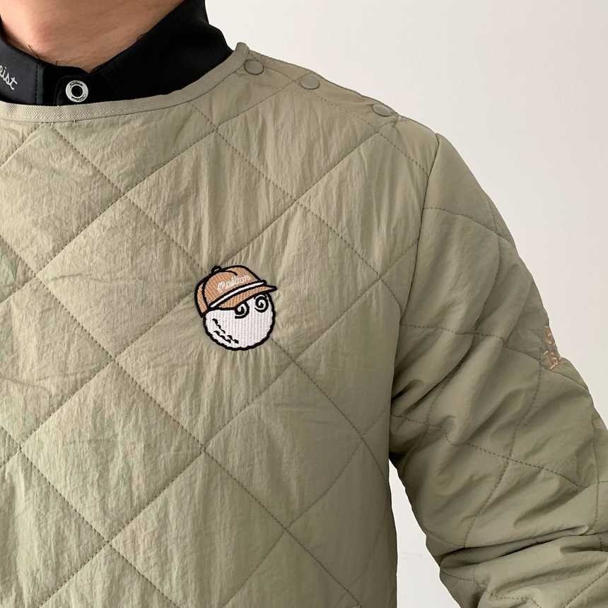 말본 패딩 옆 단추 맨투맨(2color)