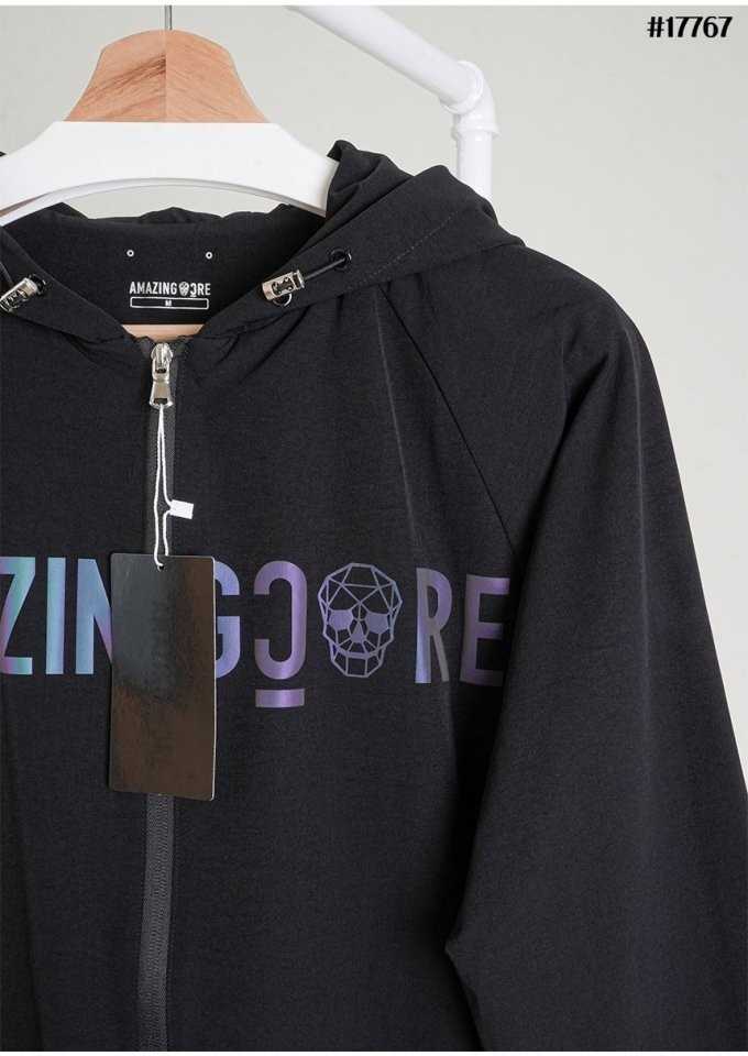 어메이징크리 남성 체스트 로고 테크 윈드 블럭 풀집업 자켓&테크 윈드 블럭 팬츠 셋(2color)