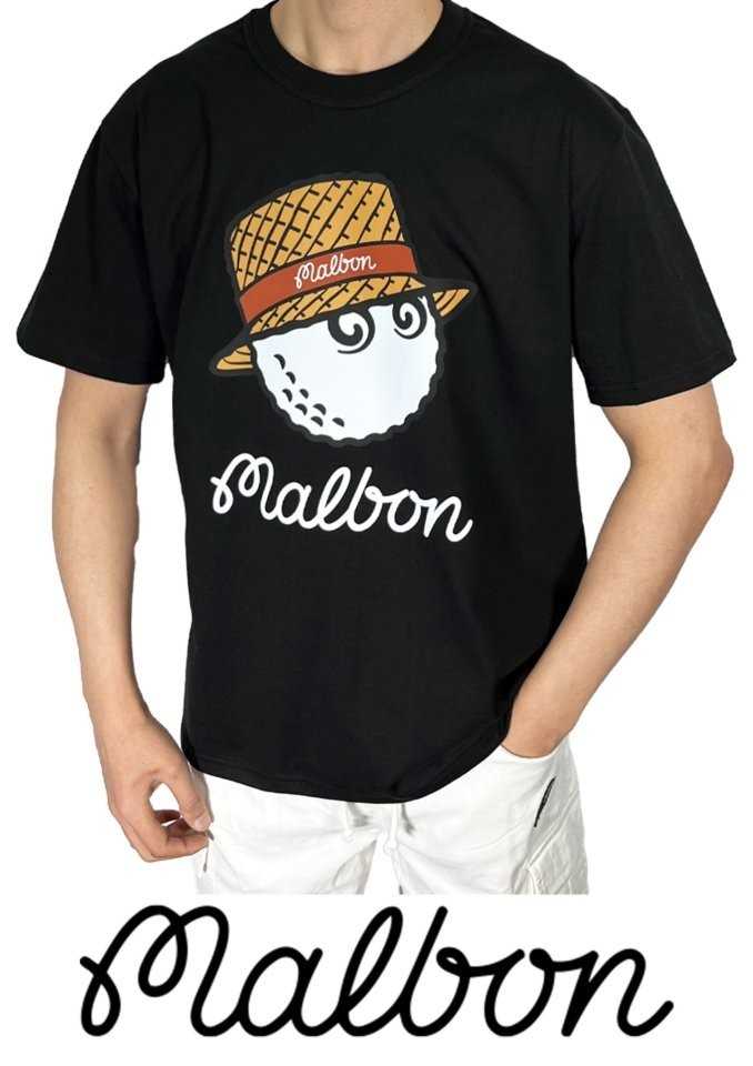말본 STRAW HAT 레터링 라운드 티셔츠(2color)