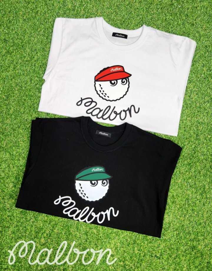 말본 남성 R&G썬바이저 볼캐릭터 ROUND 레터링 라운드 티셔츠(2color)