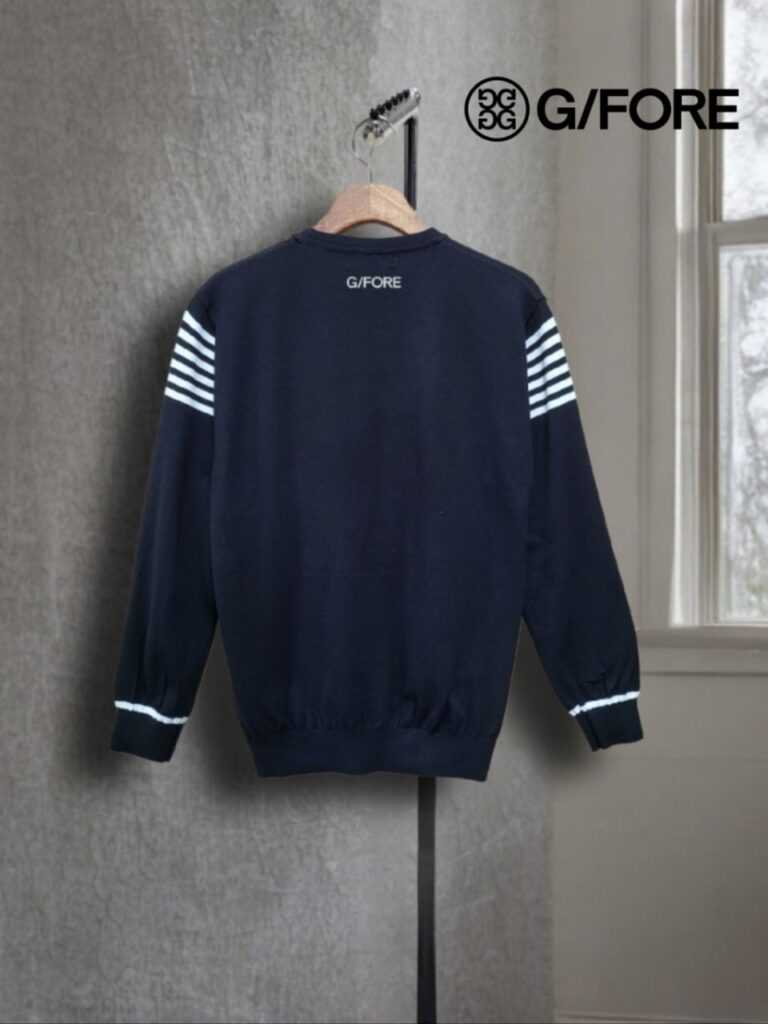 지포어 견장6줄 자수로고 니트(2color)