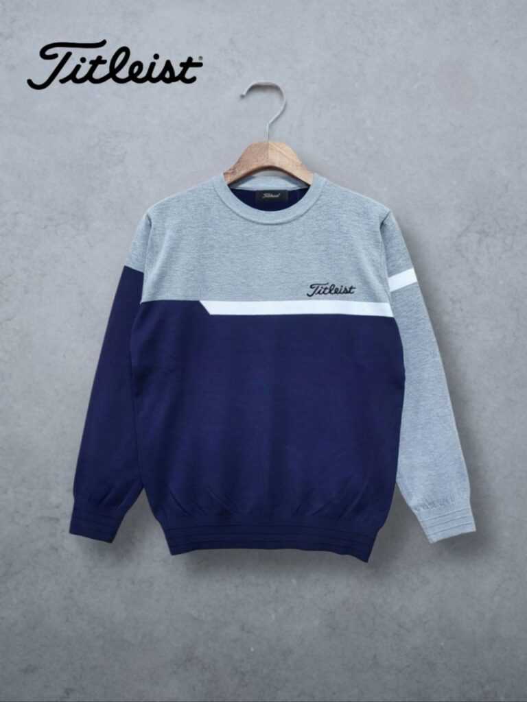 타이틀리스트 남성 컴1줄 자수로고 니트(3color)