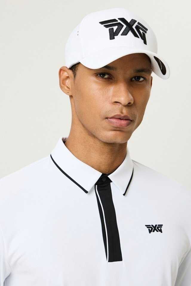 PXG 넥 원 포인트 칼라 롱슬리브 티셔츠(2color)
