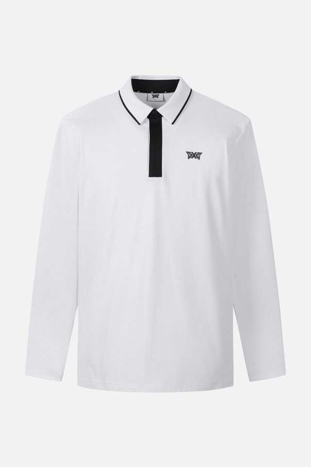 PXG 넥 원 포인트 칼라 롱슬리브 티셔츠(2color)