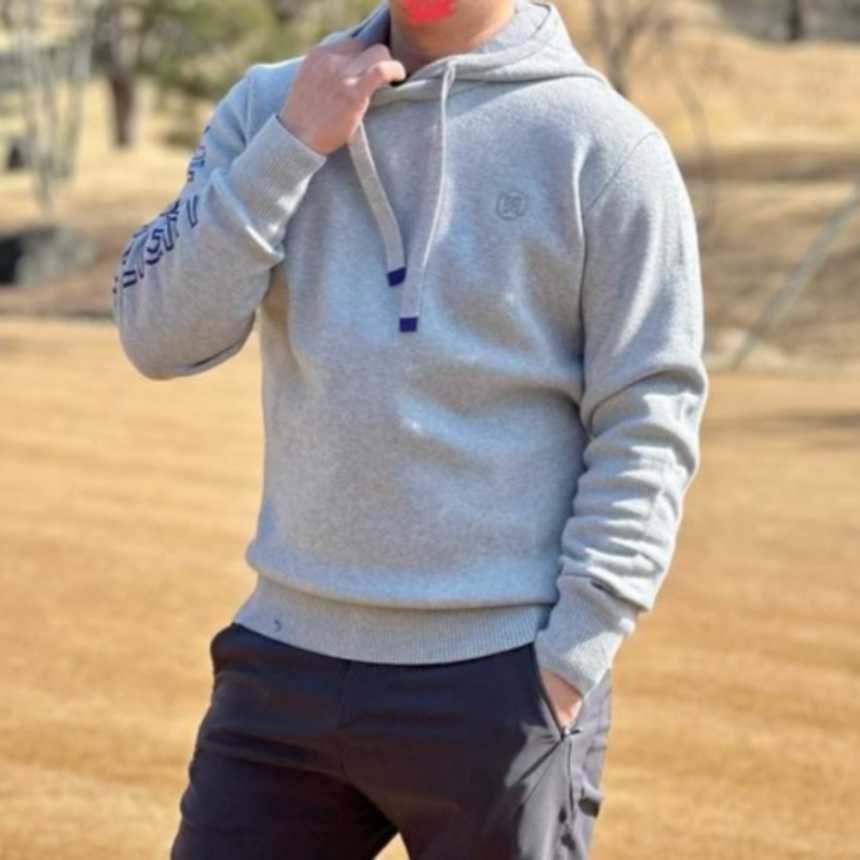 지포어 남성 니트 후드(2color)