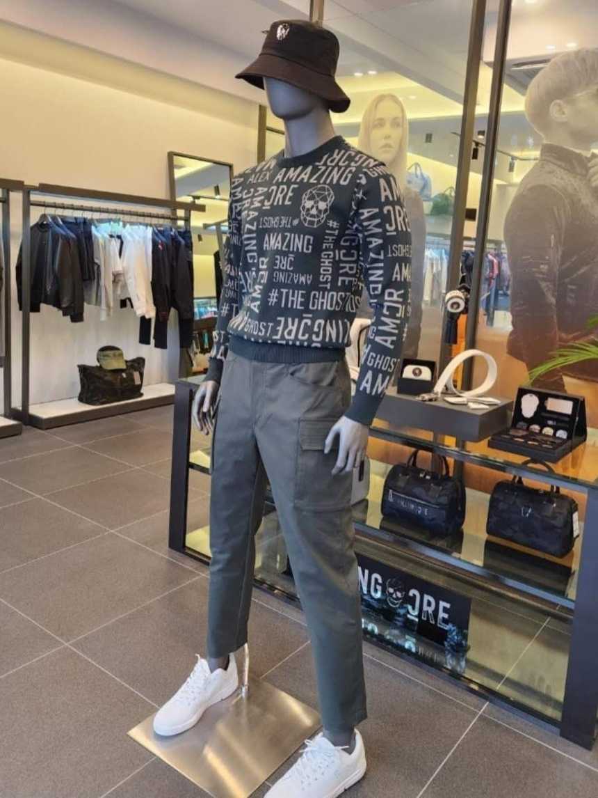 어메이징크리 에어로핏 워딩 라운드넥 스웨터(매장완판 제품)