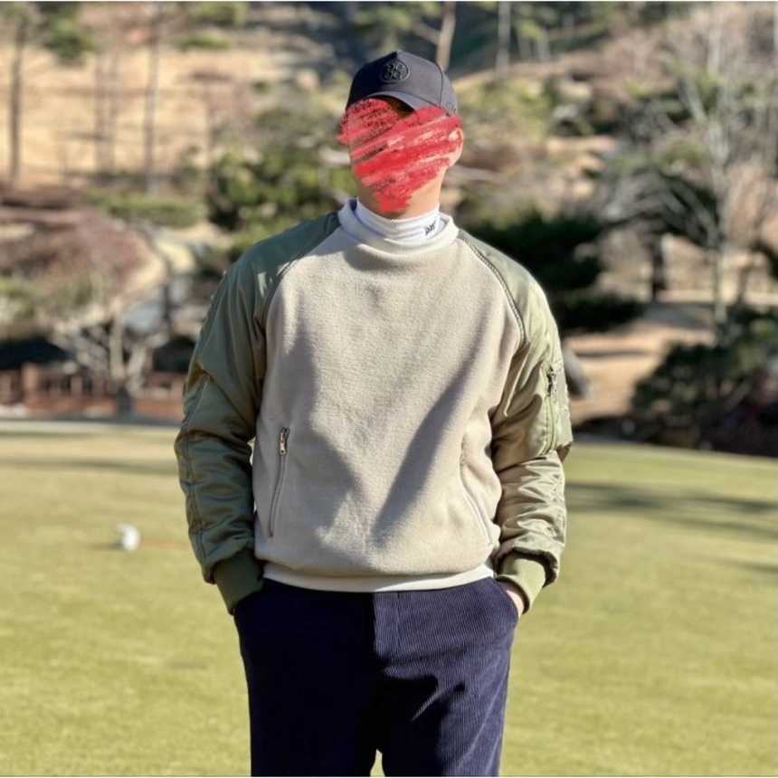 지포어 남성 오버사이즈 크루넥 티셔츠(2color)