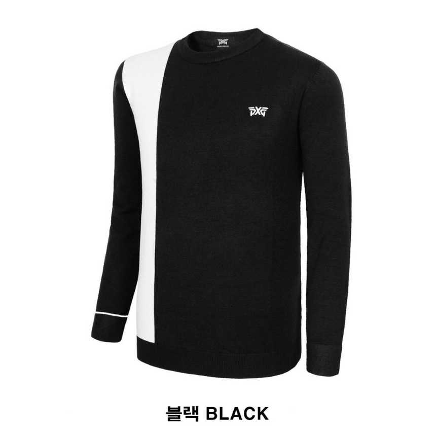 PXG 라운딩 사선 레이트 니트(2color)