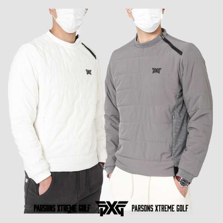 PXG 사선 방풍 패딩 맨투맨(2color)