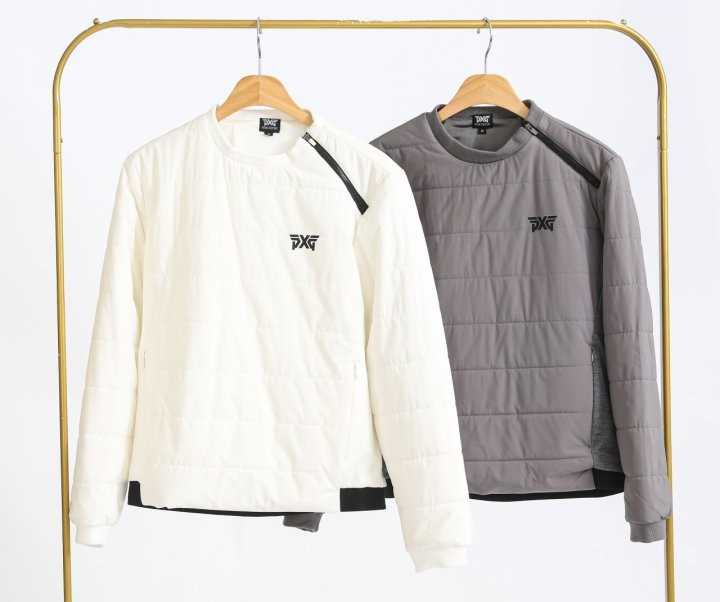 PXG 사선 방풍 패딩 맨투맨(2color)
