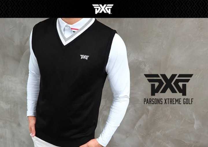 PXG 엑스 브이넥 배색조끼(2color)
