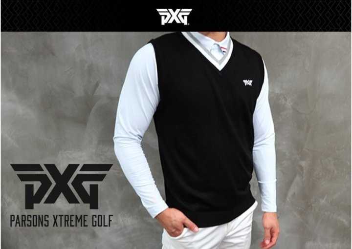 PXG 엑스 브이넥 배색조끼(2color)